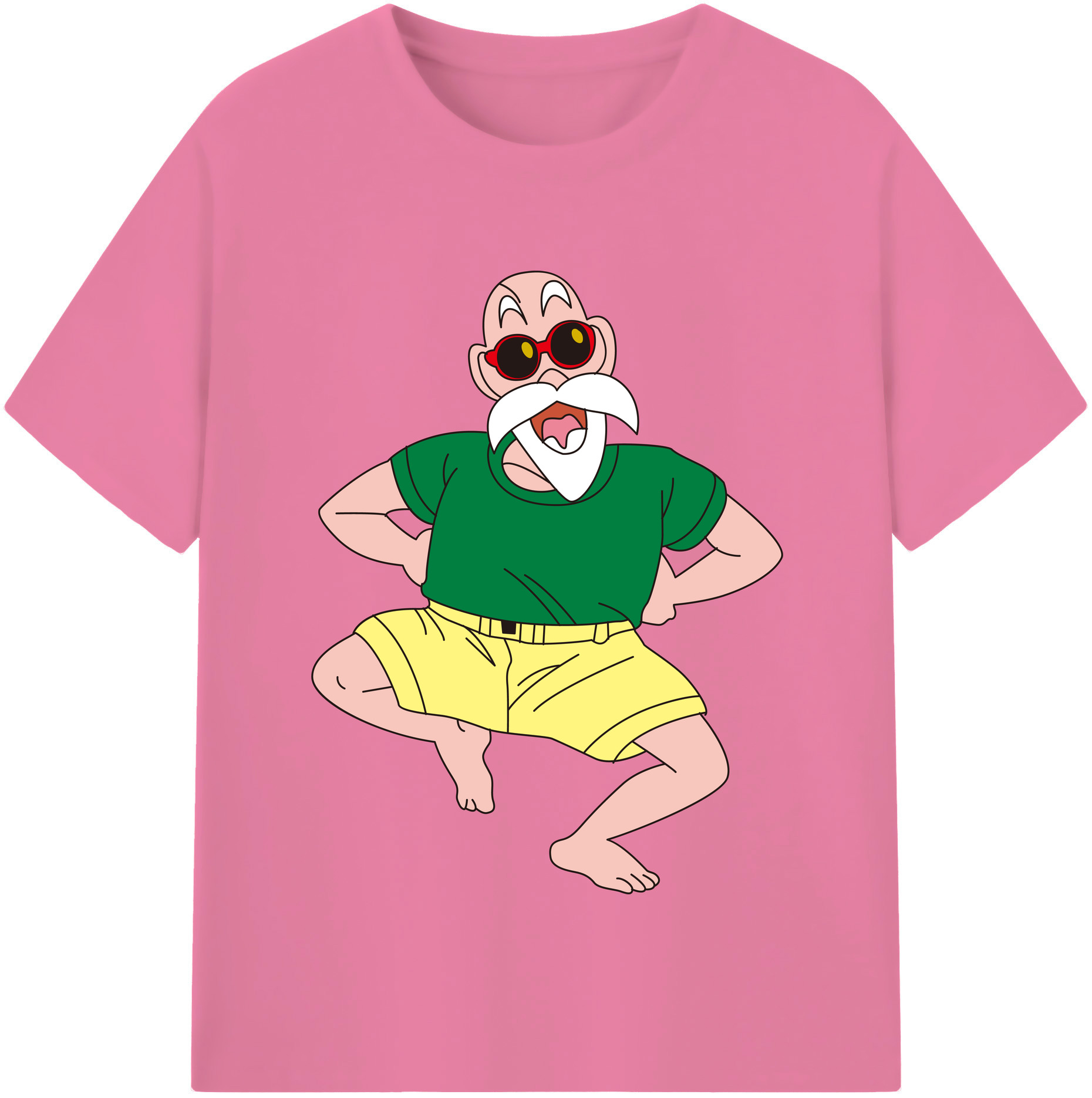 （画像用） ドラゴンボール 亀仙人（かめせんにん） DRAGON BALL Master Roshi Kame Sennin 綿100％半袖Tシャツ（フロントプリント）